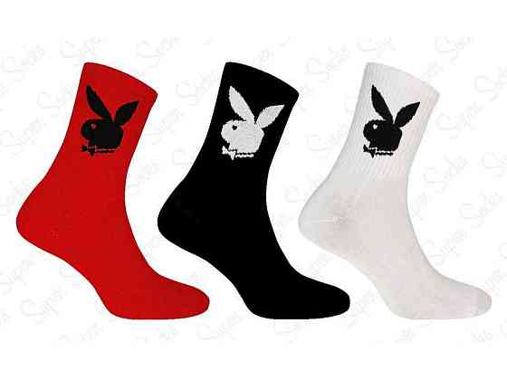 Шкарпетки S069 Playboy (білий/червоний/чорний) р.42-45 12пар ТМ Super Socks Київ