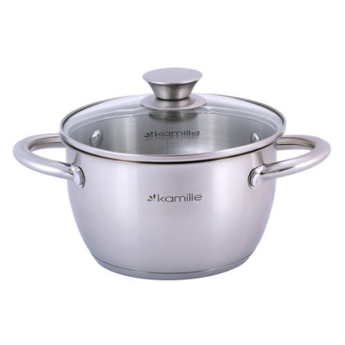 Набір каструль 6 предметів (каструлі 1,5/2/3л) нержавіюча сталь порожнисті ручки 4905 KAMILLE Житомир