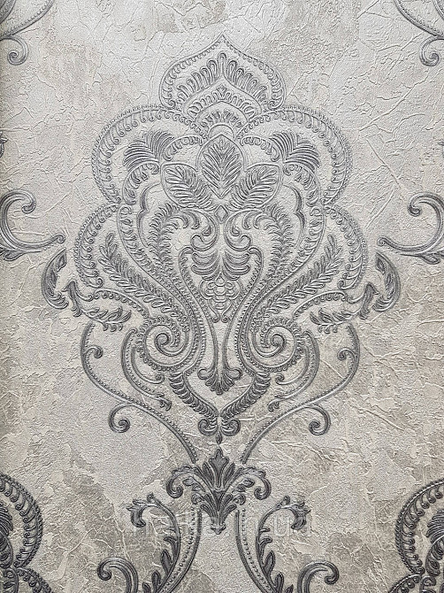 Шпалери вініл на флізеліні гарячого тиснення DU&KA King1.06х10 під штукатурку глянсові текстурні світло-беж Київ - фото 1