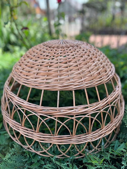 Абажур круглый из лозы 50 см Киев - изображение 2