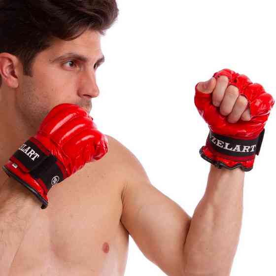 Снарядні рукавички шкіряні ZELART ZB-4225 розмір M-XL кольору в асортименті Рукавички для боксу та єдиноборств Київ