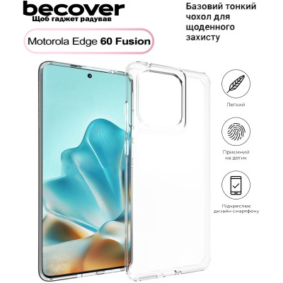 Чехол для мобильного телефона BeCover Motorola Edge 60 Fusion Transparent (713773) Винница - изображение 1