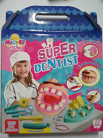 Набір для креативної творчості (укр) 71407 "Містер тісто - super dentist", в кор-ці 41,5*32,5*7,5см, Київ - фото 1