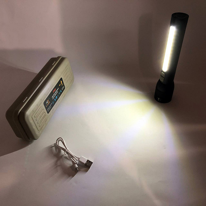 Портативный LED фонарь на батарее CB-C23-P90+COB, Усиленный ручной фонарик, Мощные фонарики CQ-59 Львов - изображение 6