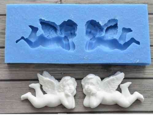 Молд силиконовый Ангелы 39 на 91 мм серый Киев