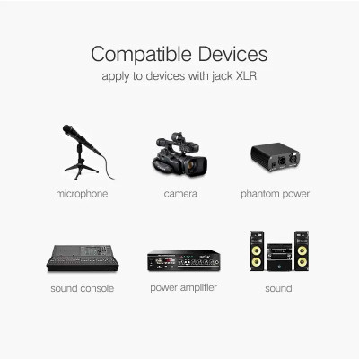 Кабель мультимедійний XLR M to XLR F 5.0m AV130 black Ugreen (20712) Вінниця - фото 8