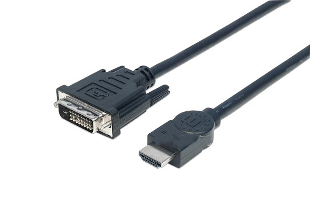 Кабель HDMI M - DVI 24M, 1.5 м, обплетення Винница - изображение 1