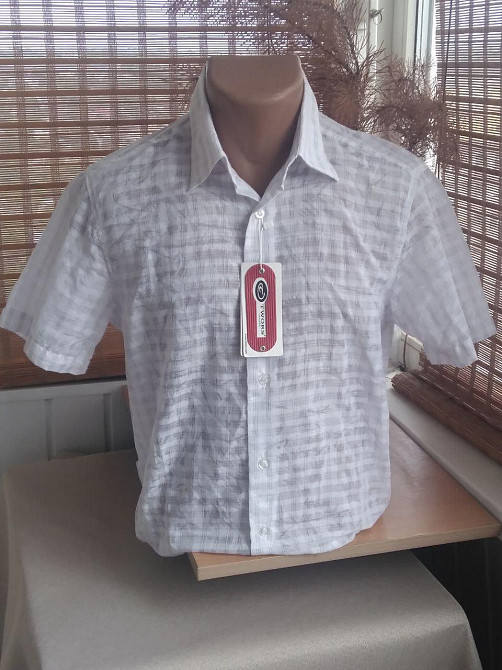 Турецька чоловіча сорочка шведка льон. 46.48р Київ - фото 1