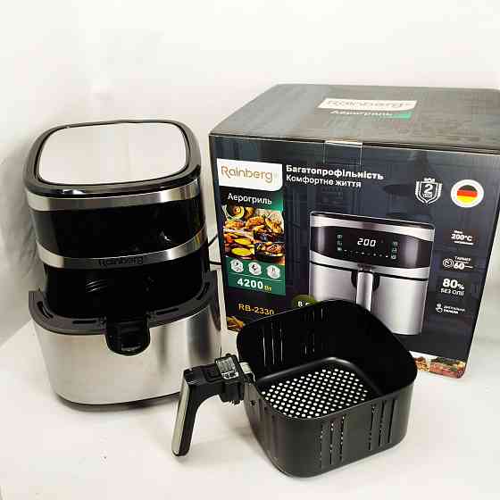 Фритюрница без масла с дисплеем, Фритюрница без масла компактная, Электрические фритюрницы для дома ZM-76 Львов