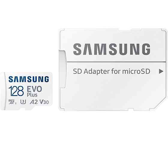 Картка пам'яті MicroSDXC 128 GB UHS-I/U3 Class 10 Samsung Evo Plus R160MB/s + SD-адаптер (MB-MC128SA/EU) ( 128 ГБ ) Харків