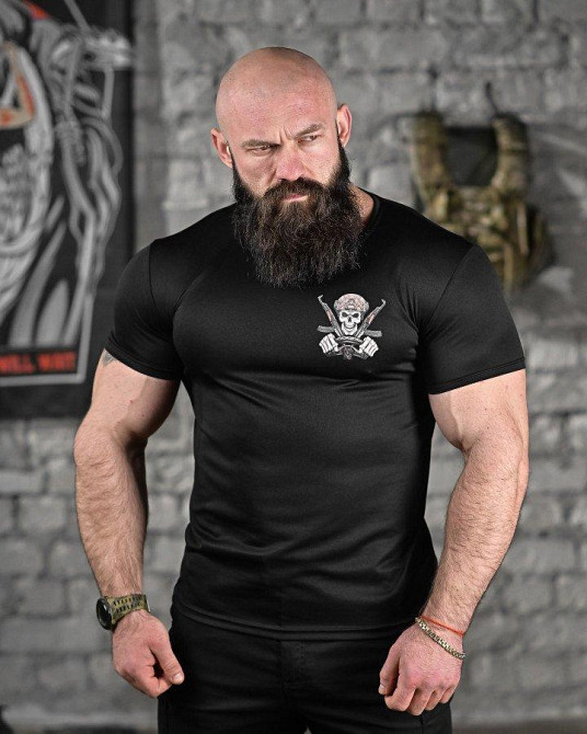 Тактическая потоотводящая футболка водитель черная ДЛ6481 Одесса - изображение 2