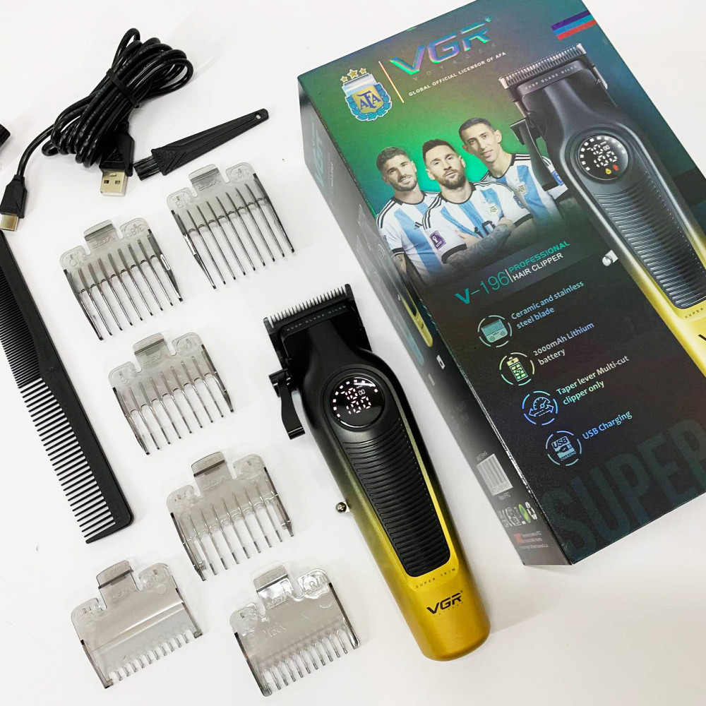 Професійна машинка для стрижки волосся та бороди VGR, Акумуляторна універсальна машинка для стрижки QM-73 Львів - фото 13