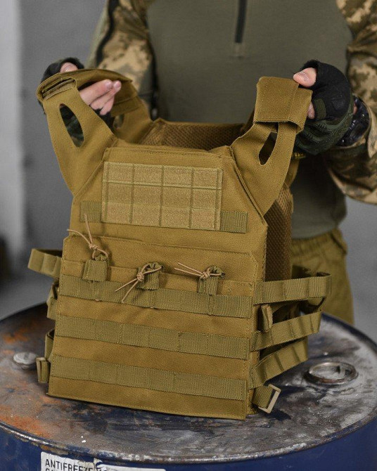 Плитоноска койот бежевая с 3 подсумками Одесса - изображение 1