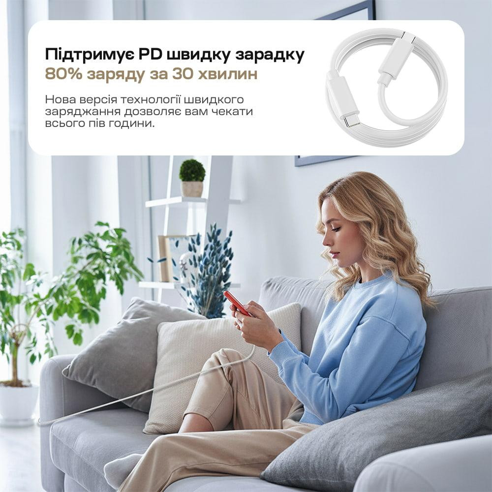 Мережевий зарядний пристрій Choetech PD3042 mini PD45W USB-C White (43-00156) Киев - изображение 9