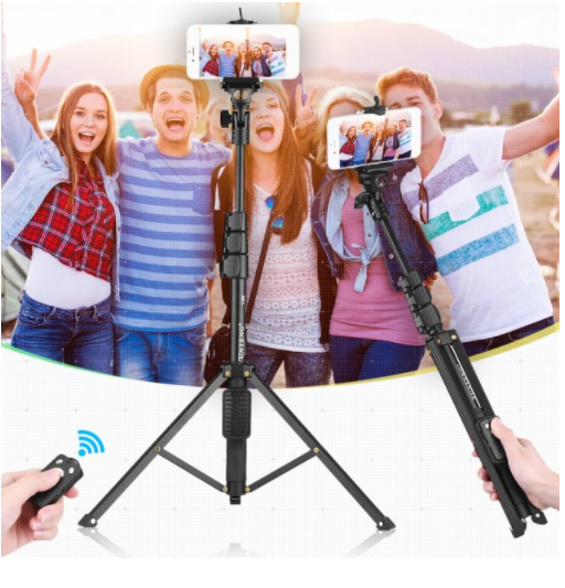 Телескопічний штатив монопод Yunteng VCT-1388 Селфи палиця для камери телефону (Чорний) Вінниця - фото 10
