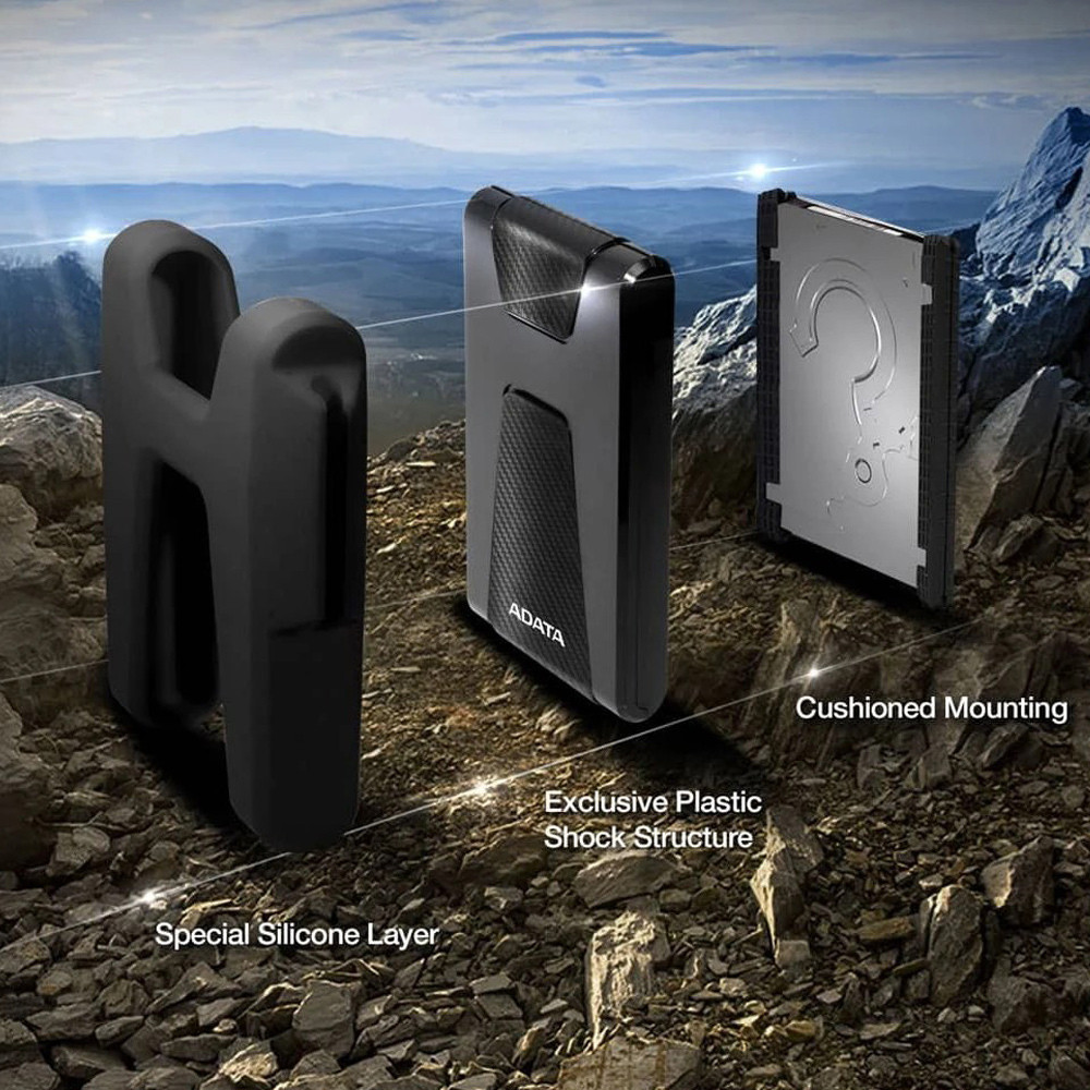 Жорсткий диск ADATA 1TB USB 3.0 HD680 чорний Київ - фото 3