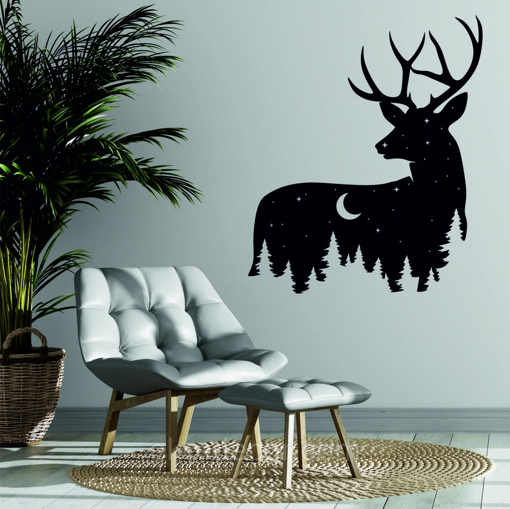 Декоративное настенное Панно «Новогодний олень» Декор на стену Киев - изображение 1