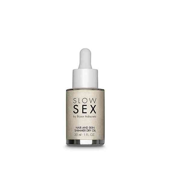 Сухое масло-шиммер для волос и тела Bijoux Indiscrets Slow Sex Hair and skin shimmer dry oil Sex Aura Киев