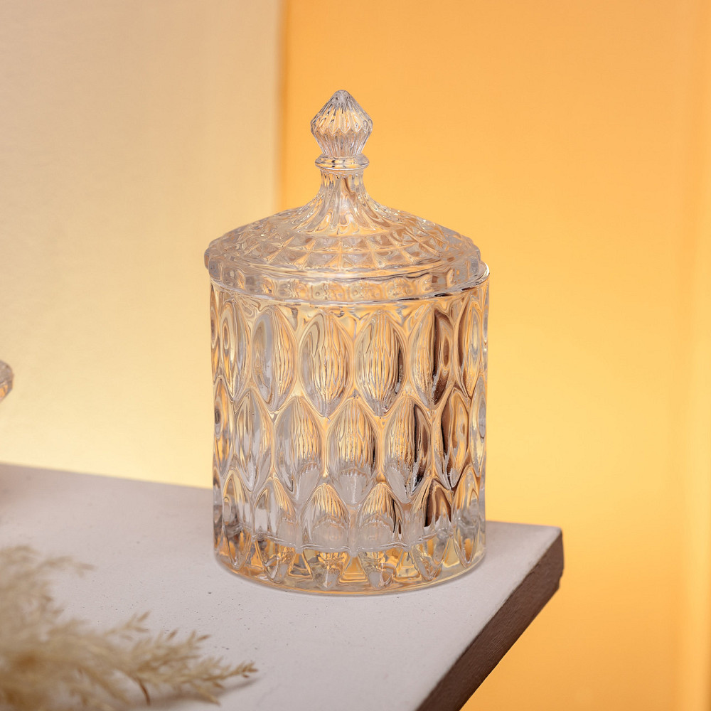 Цукорниця з кришкою Ø 7.5 см ваза цукорниця кругла скляна HP-4-102 Коломия - фото 5