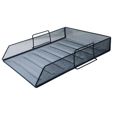 Лоток для бумаг Buromax горизонтальный, металлический, черный (BM.6254-01) Винница - изображение 1