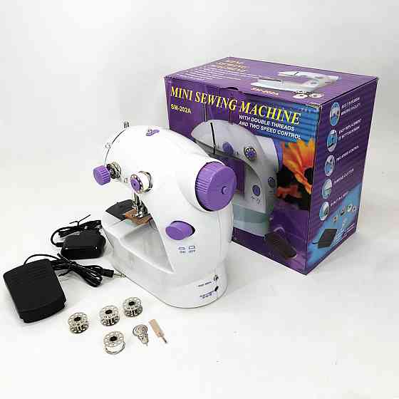 Міні-швейна машина з насадками, Багатофункціональна домашня швейна XE-362 машинка портативна Київ