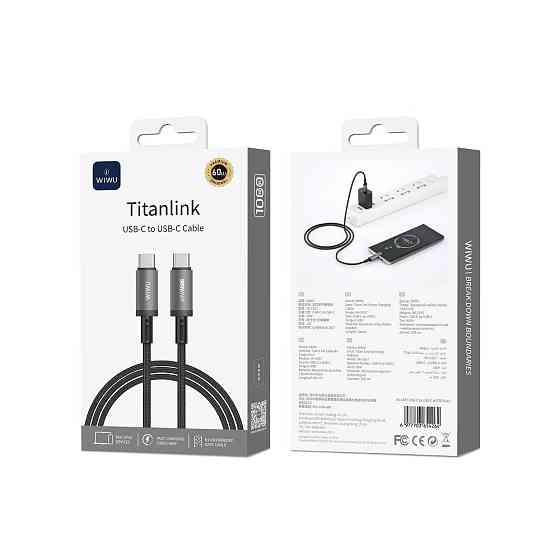 Кабель WIWU 60W Titanlink Series Charging Cable 1M Wi-C057 C-C Одесса