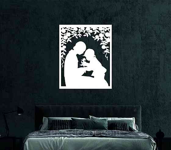 Декоративное настенное Панно «Мать и ребенок» Декор на стену 50*41 см, Белый Киев