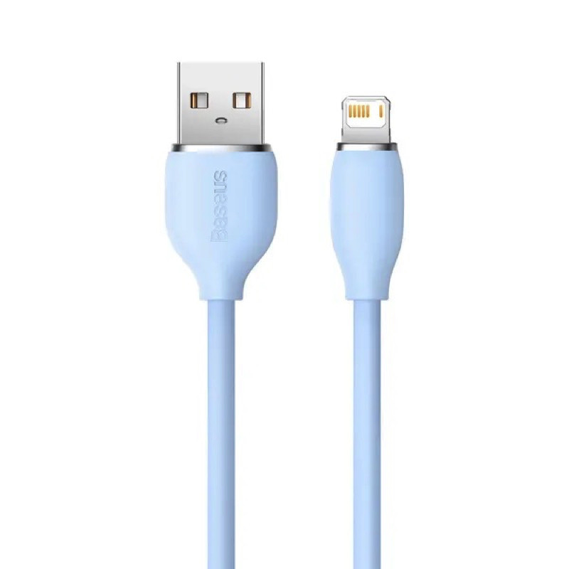 Кабель Baseus Jelly Liquid Silica Gel Fast Charging Data Cable USB to iP 2.4A 2m Blue Киев - изображение 5