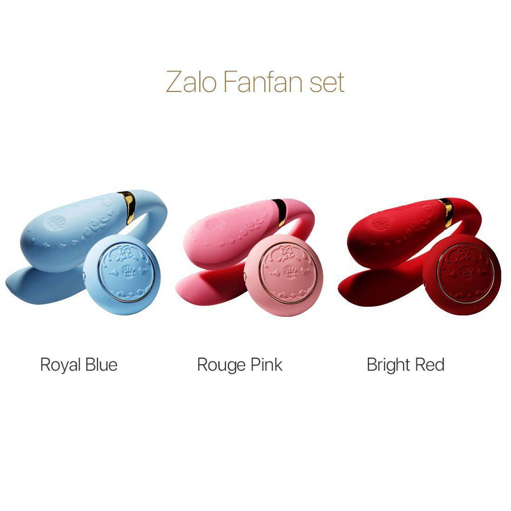 Смартвибратор для пар Zalo — Fanfan set Royal Blue, пульт ДУ Sex Aura Киев - изображение 9