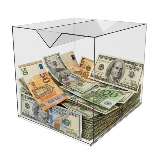 Ящик для пожертвований EKOSTAR 300х300х300 широкая щель Киев