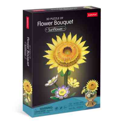 Пазл Cubic Fun трехмерный Букет цветов Подсолнух (W3303h) Винница