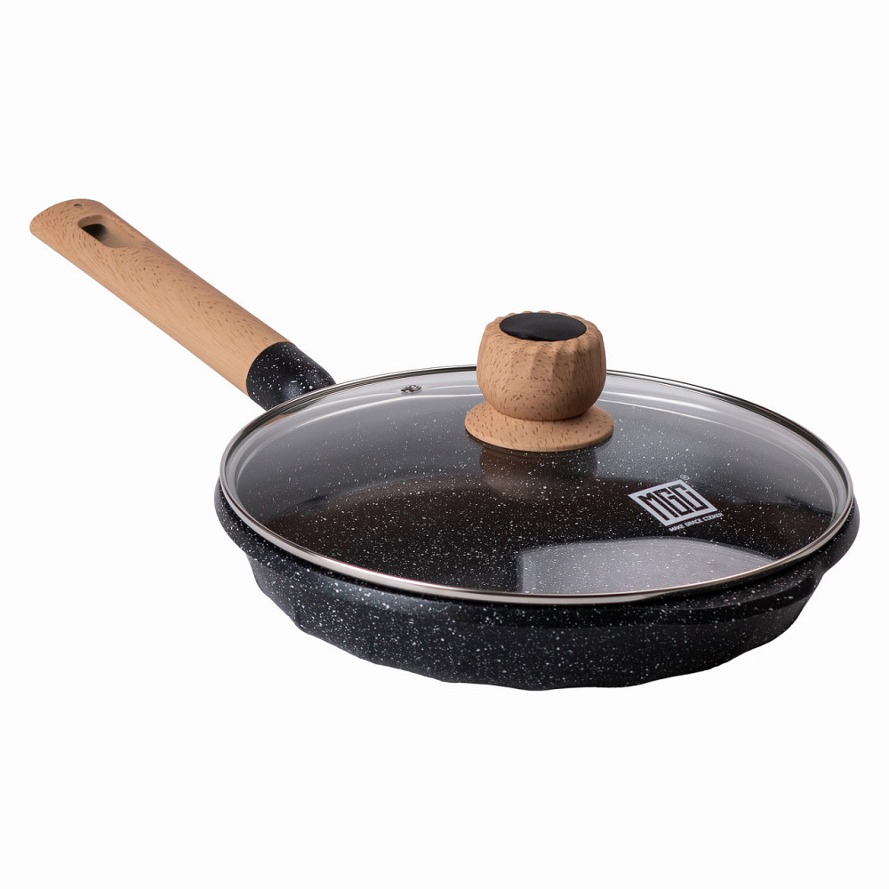 Алюминиевая сковорода 2,2 л с мраморным антипригарным покрытием Ø 26 см MGC Black HP-4-424B Киев - изображение 1
