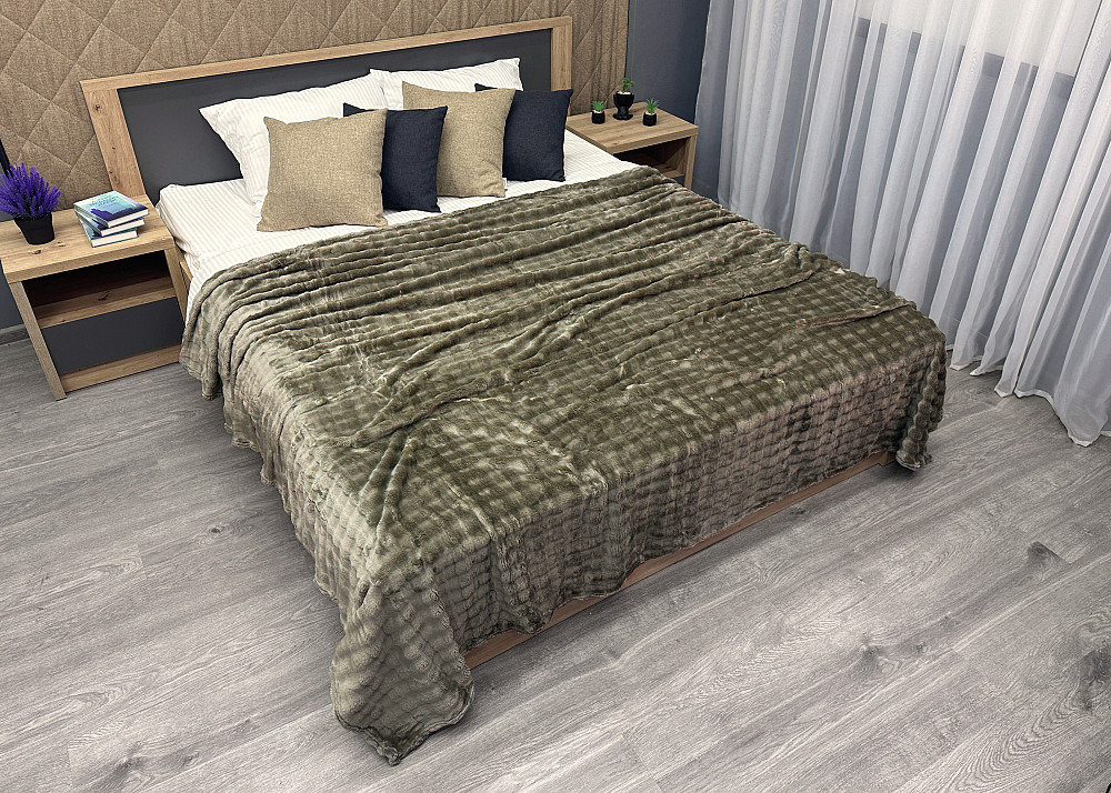 Плед-покривало 200х230 см (+-5см) Soft Night Хакі (87-131) Київ - фото 3