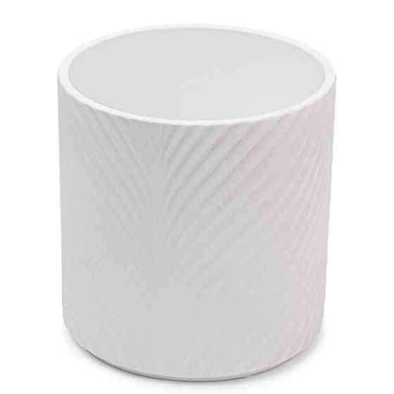 elemi Кашпо для квітів керамічне elemi "Листок" (білий) 16" круглий 2,3 л Коломыя