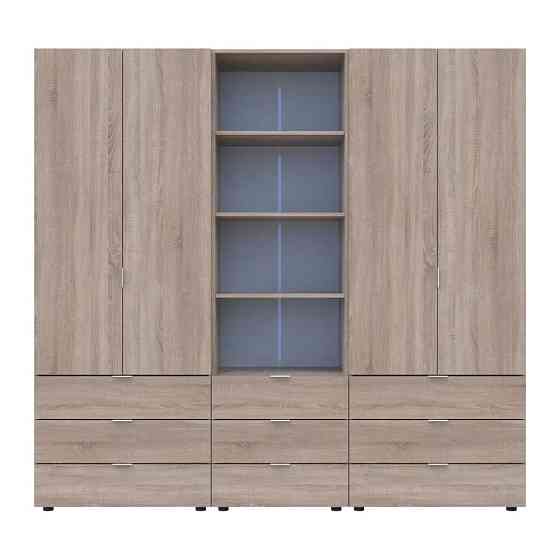 Шафа для одягу Гелар Дуб сонома 2+2ДСП з пеналом 215х49.5х203.4 (DRS-011917) Львів