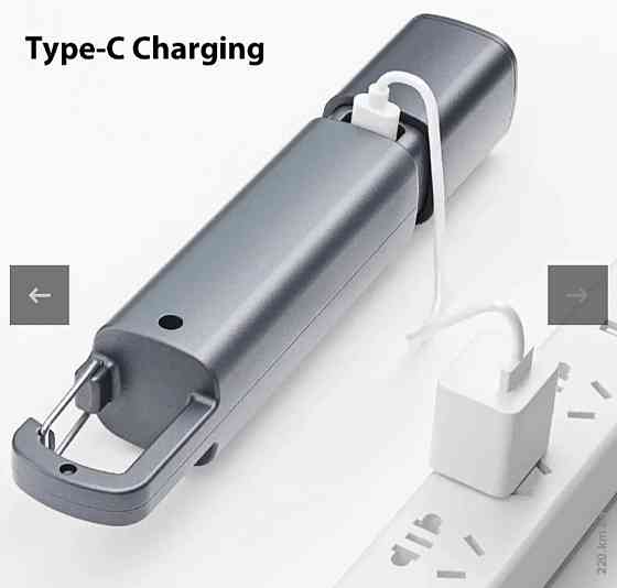 Фонарик Strong Lighting ABS с USB зарядкой, телескопическим фокусом и боковой лампой Киев