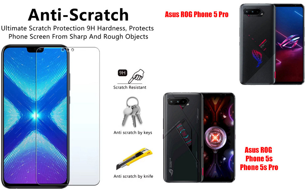 Защитное стекло NeoGlass для Asus ROG Phone 5 Pro, Phone 5s, Phone 5s Pro – ультрапрозрачное и устойчивое Киев - изображение 1