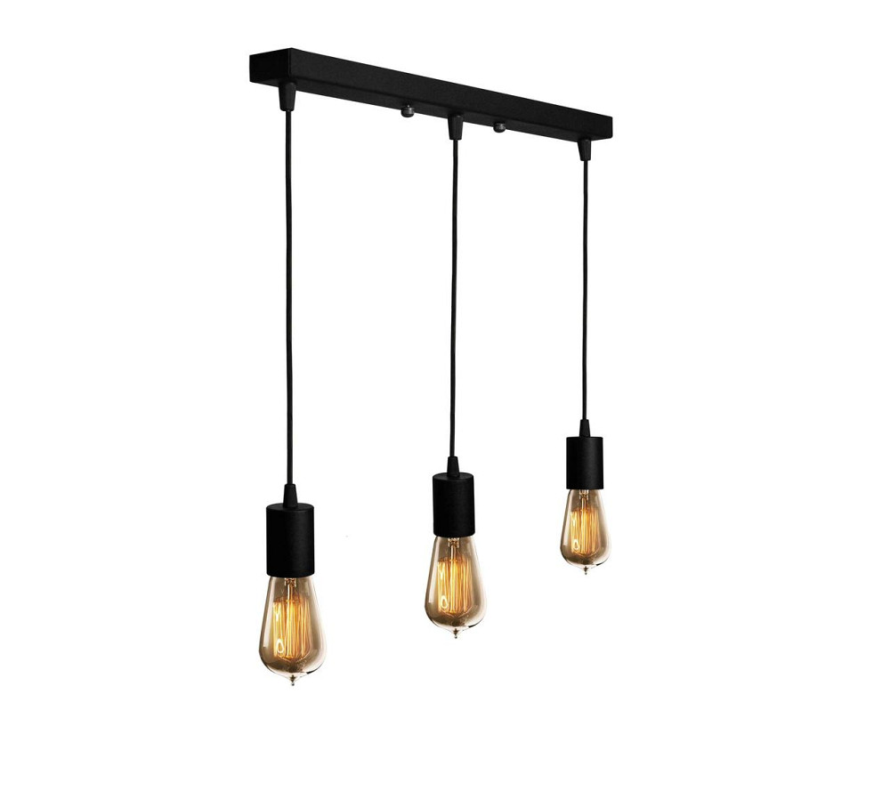 Підвісний світильник патрон на планці 3-Е27 чорний Asket NL 660-3 Київ - фото 1