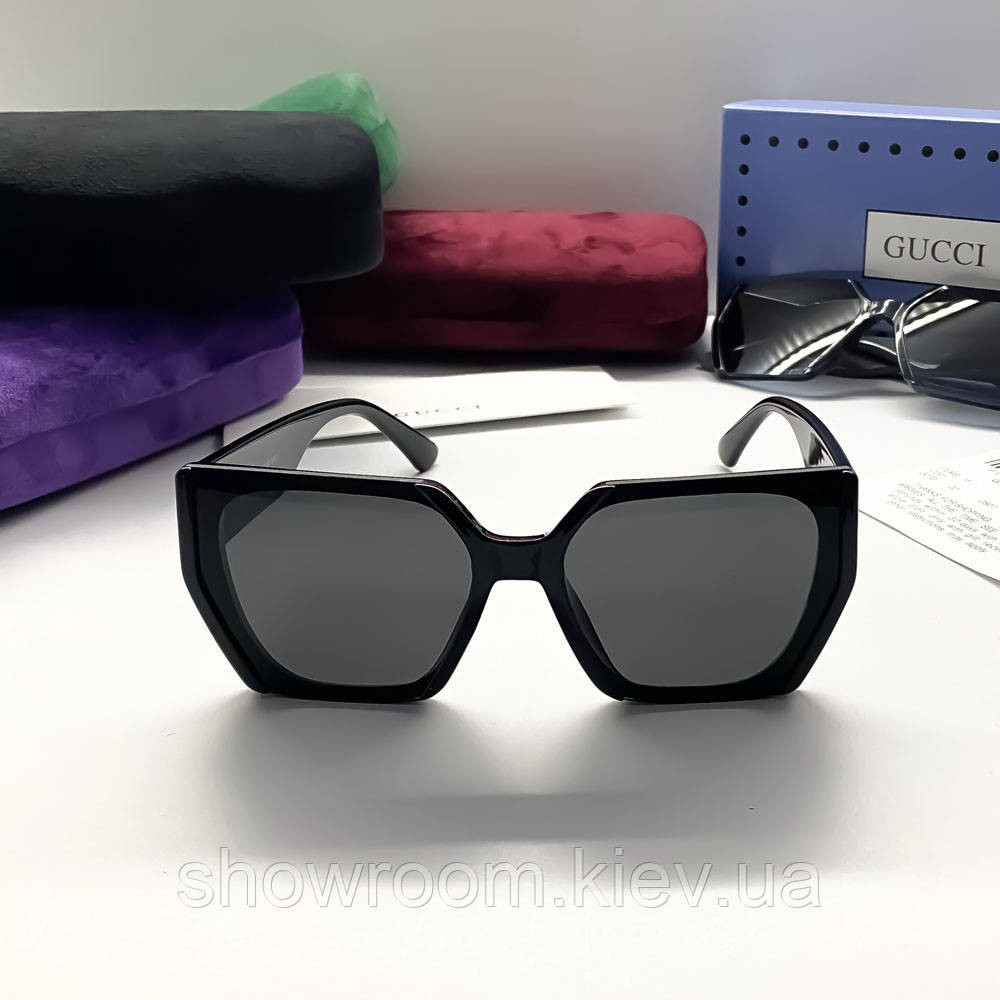 Жіночі сонцезахисні окуляри GG (29160) black Київ - фото 2