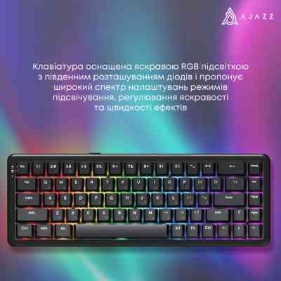 Клавіатура Ajazz AK680 MAX Magnetic Switch RGB USB Black (AK680-WM-B-A) Вінниця