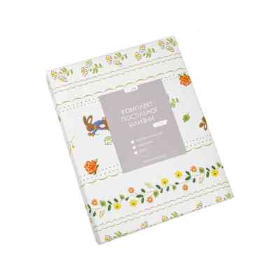 Постільна білизна Home Line Сатин Твіл Зайченята полуторний (176078) Вінниця