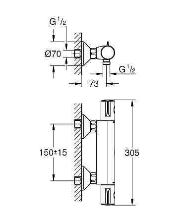 Термостат для душу Grohe Grohtherm 800   ( 34558000 ) 25702 Харків