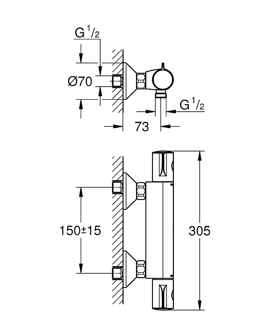 Термостат для душу Grohe Grohtherm 800   ( 34558000 ) 25702 Харків - фото 6
