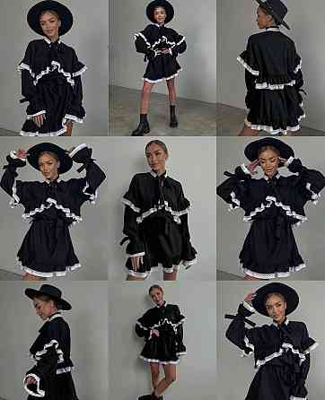 Женское романтическое платье с воланами и кружевом софт Одесса