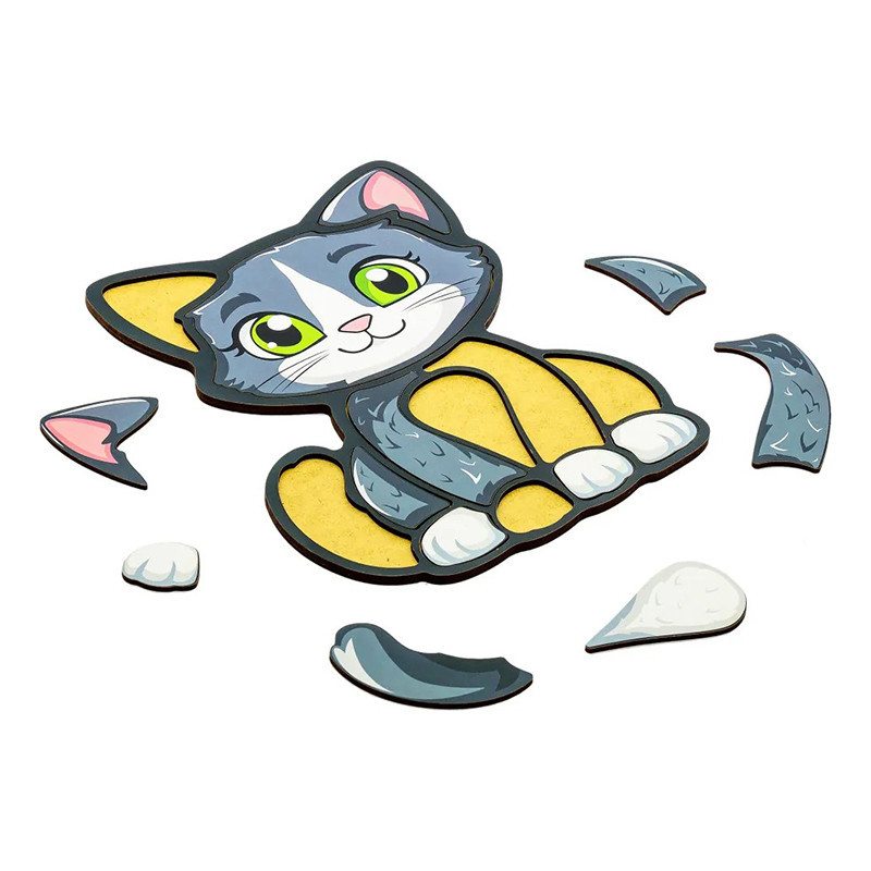 Дитячий пазл-вкладиш "Котик" Puz-22958, 13 елементів Вінниця - фото 2