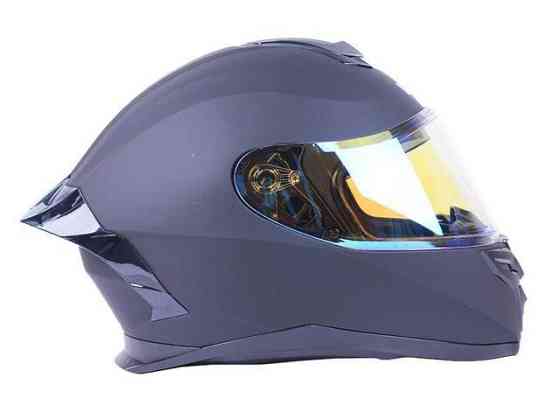 Шолом мотоциклетний інтеграл MD-820-1 (чорний матовий, скло синій хамелеон, size L) Мукачево