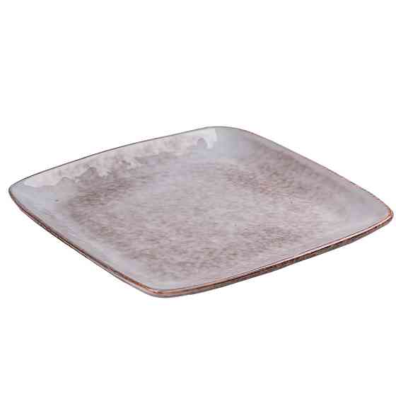 TS Kitchen Тарілка плоска квадратна з порцеляни 26.5 см бежева Київ