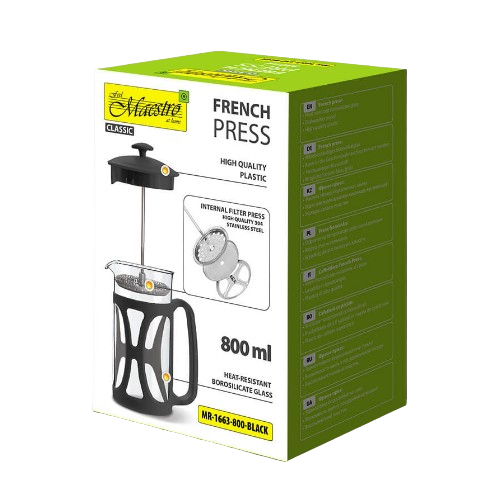 Френч-прес для кави/чаю 800мл чорний MR-1663-800 Maestro Житомир - изображение 6