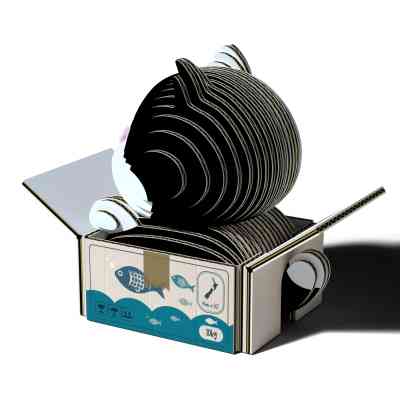 Пазл Eugy 3D Зоопарк Кошеня чорно-біле (XEG-089) Вінниця