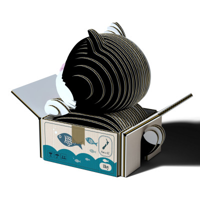 Пазл Eugy 3D Зоопарк Кошеня чорно-біле (XEG-089) Вінниця - фото 5